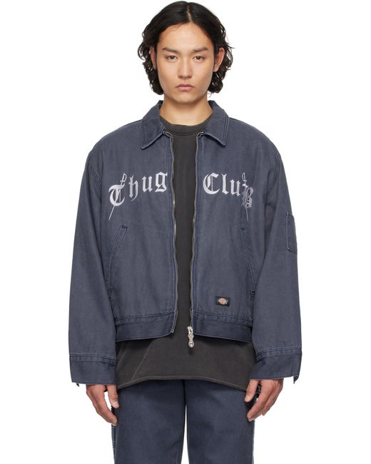 THUG CLUB Blue Dickies Edition Tc Eisenhower Denim Jacket for men