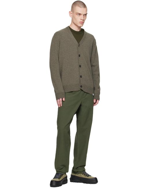 Norse Projects Green Khaki Ezra Trousers for men