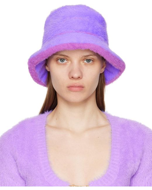 Jacquemus Purple Le Bob Neve Bucket Hat