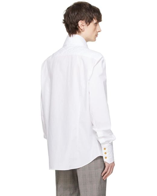 Vivienne Westwood White Big Collar Shirt for men