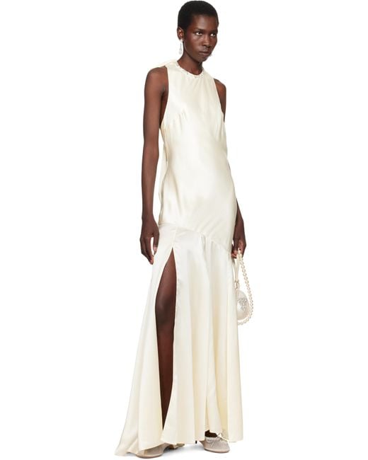 Simone Rocha Black Ssense Exclusive Bridal Capsule Silk Satin Bow Maxi Dress
