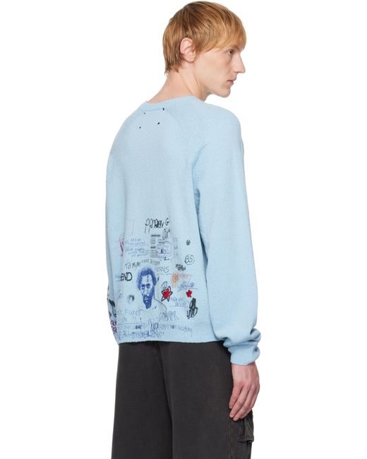 PALY Blue 'Booze Crooze' Knit Sweater for men