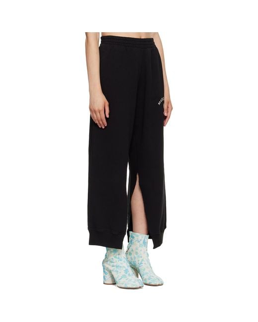 MM6 by Maison Margiela Black Split Hem Lounge Pants