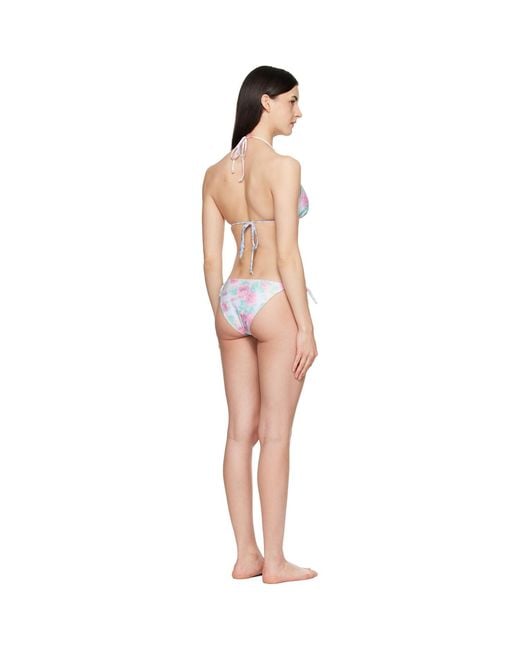 Acne Black Flower Check Bikini