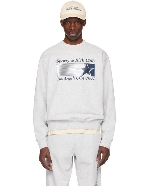 Sporty & Rich Black Starter Sweatshirt for men