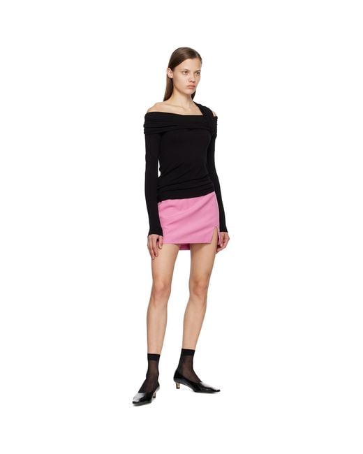 Pushbutton Pink Ssene Exclusive Slit-Cut Miniskirt