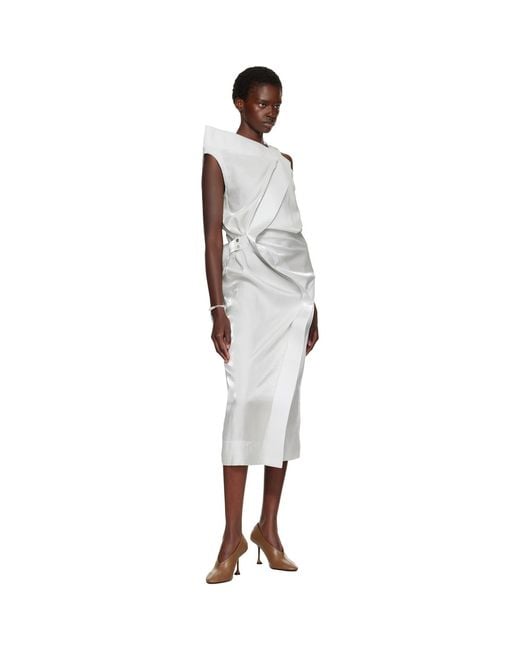 Issey Miyake White Ssense Exclusive Mercury Midi Dress