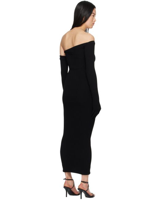 Robe longue noire à col asymétrique - très gaultier Jean Paul Gaultier en coloris Black