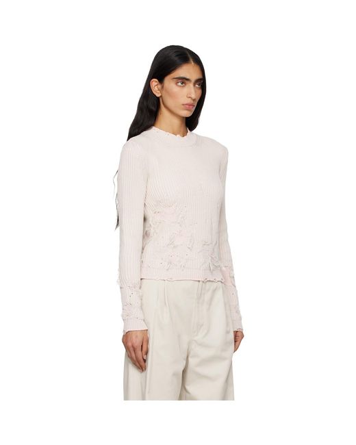 MM6 by Maison Margiela Multicolor Amended Optical Ribs Sweater