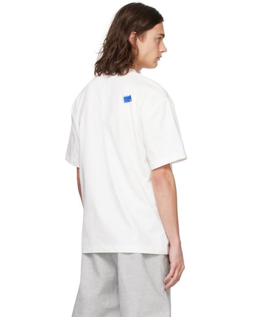 メンズ Adererror Significantコレクション ホワイト ロゴパッチ シャツ White