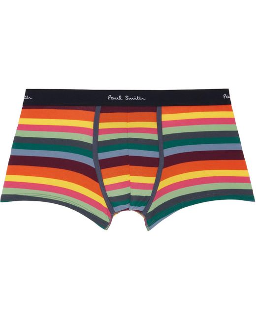 Paul Smith Black Seven-pack Organic-cotton 'artist Stripe' Mixed Boxer Briefs for men