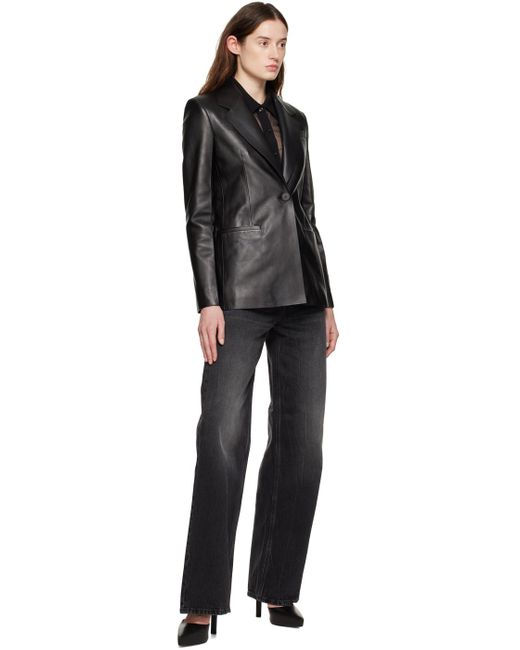 Givenchy Black Single-button Leather Jacket