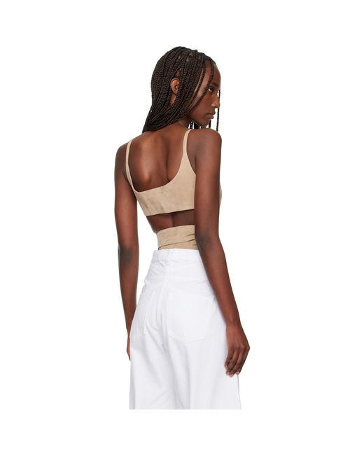 Alaïa Black Criss Cross Suede Top