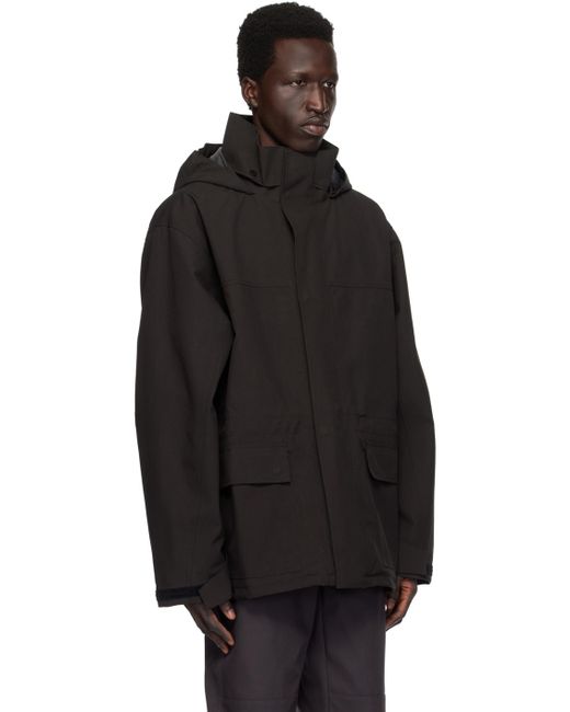 GR10K Black Hooded Jacket for men