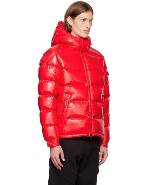 Moncler Red Maya Zip-up Jacket for men