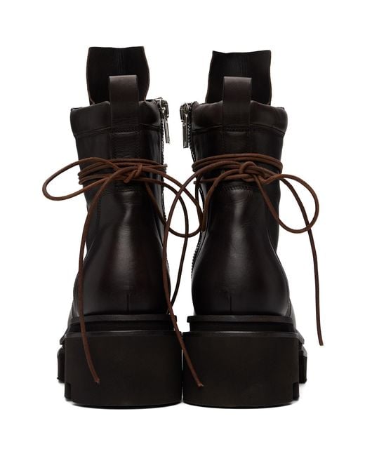 Rick Owens Black Tower Low Army Bogun Boots for men