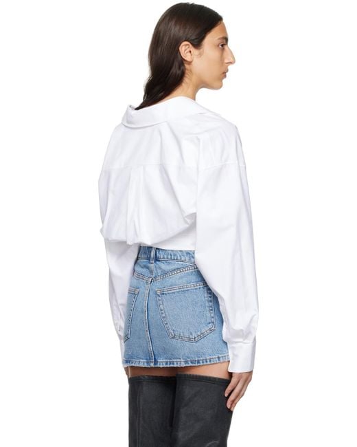 Alexander Wang White Wrapped Front Shirt