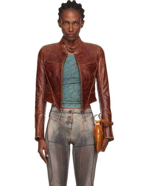 KNWLS Multicolor Claw Leather Jacket