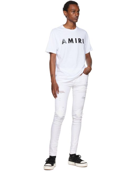 Amiri White Mx1 Skinny Jeans for men