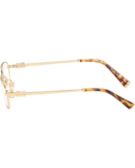 Miu Miu Metallic Rectangular Glasses