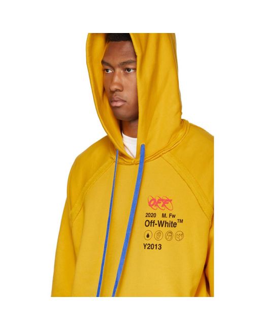 Pull a capuche jaune Industrial Y2013 Incomplete Off White c o Virgil Abloh pour homme en coloris Jaune Lyst