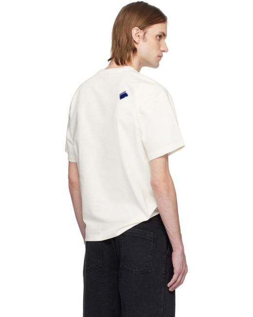 Adererror Black Off- Printed Graphic T-Shirt for men