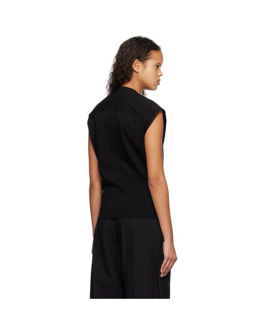 Subtle Le Nguyen Black Scoop Neck Tank Top