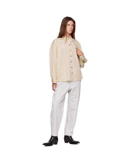 Cordera Natural Checked Oversized Shirt