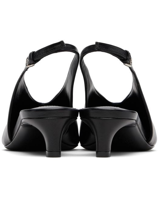 Jil Sander Black Slingback Heels