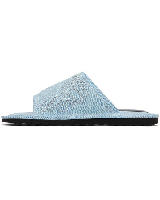 By Far Black Blue Ari Stud Slides