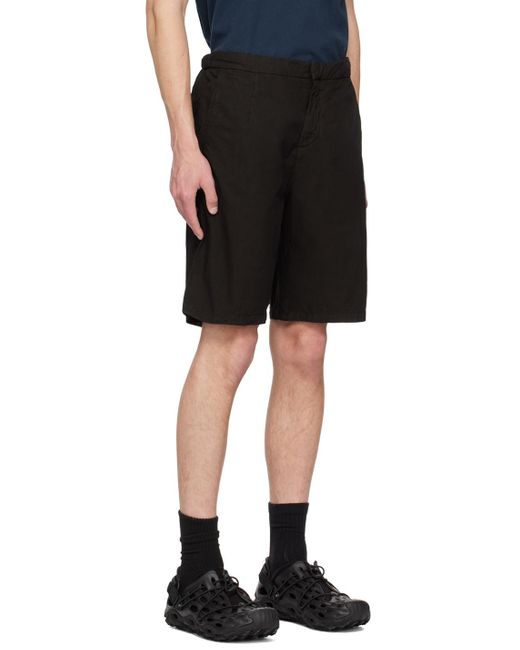 Norse Projects Black Aaren Typewriter Shorts for men