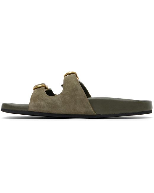 Rag & Bone Black Khaki Rue Suede Sandals