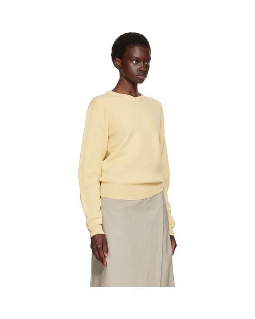 TONYWACK Natural Superfine Wool Commando V-Neck Sweater