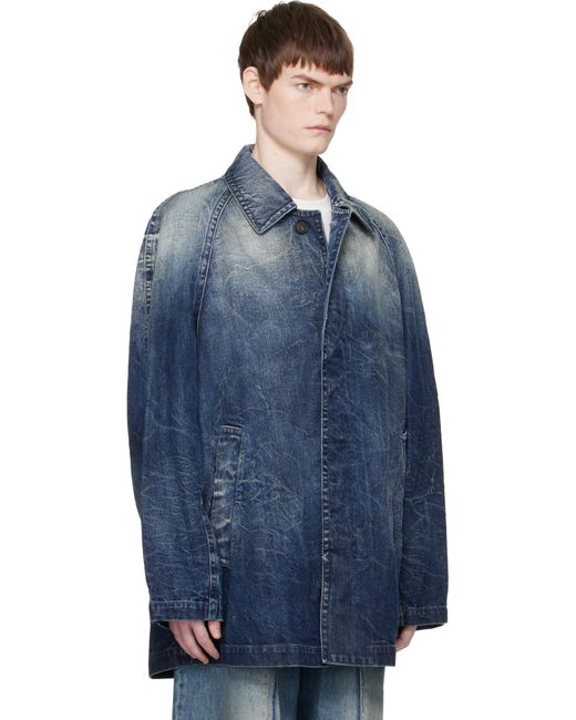 MM6 by Maison Margiela メンズ ブルー フェード デニムコート 【公式 