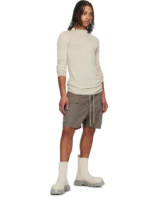 Rick Owens Natural Hollywood Cargobela Shorts for men