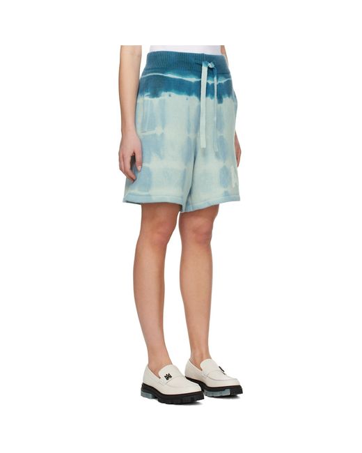 Amiri Blue Tie-Dye Shorts