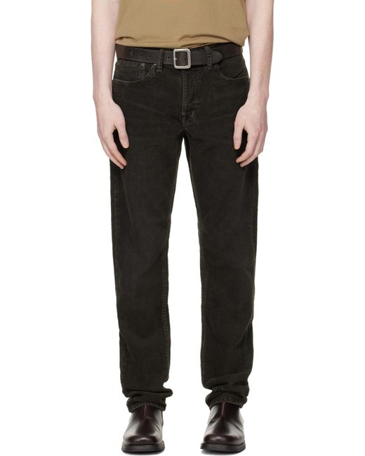 RRL メンズ ブラック スリムフィット コーデュロイパンツの通販はau