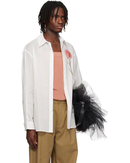Chemise Blanche À Image Florale Simone Rocha pour homme en coloris White