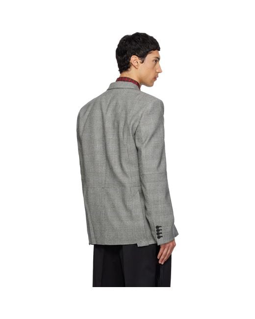 Vetements Gray Cut-Up Tailored Blazer for men