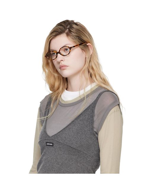 Miu Miu Brown 'Miu Regard' Glasses