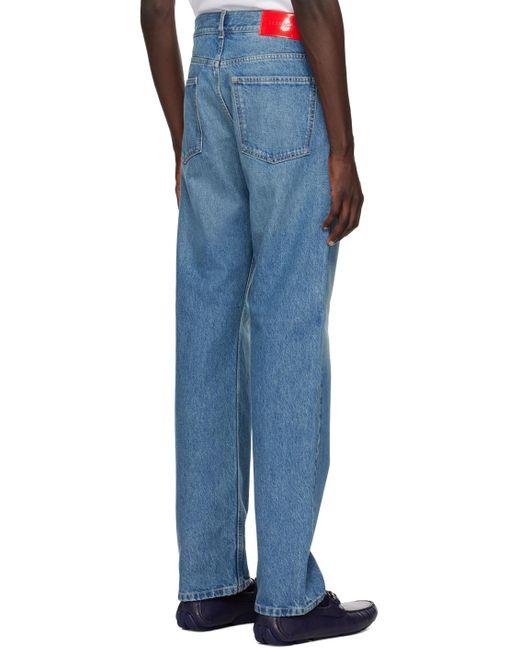 Ferragamo Blue 5 Pocket Jeans for men
