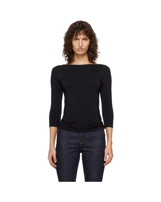 Wolford Black Cordoba Long Sleeve T-Shirt