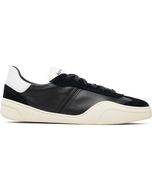 Acne Black Leather Sneakers for men