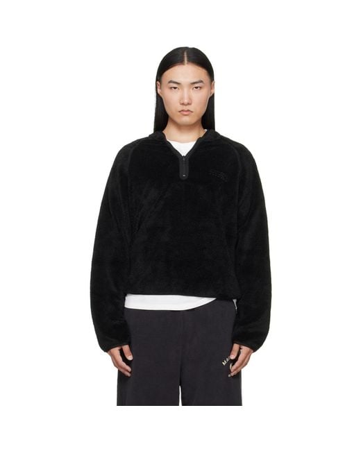 MM6 by Maison Margiela Black Teddy Fleece Sweatshirt for men