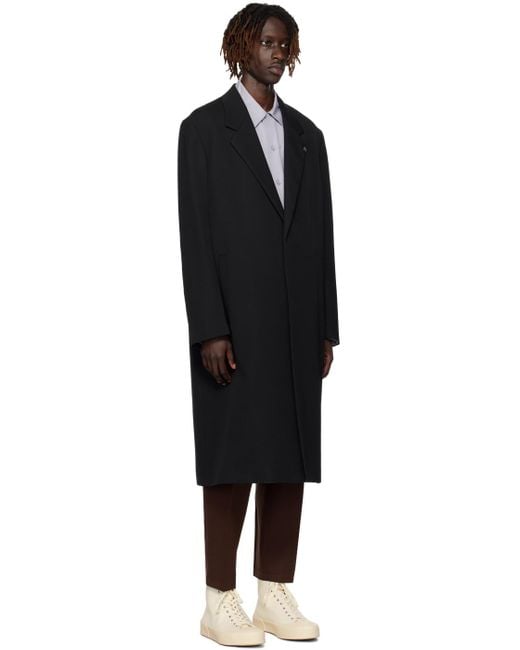 Jil Sander Black Tailored Coat for men