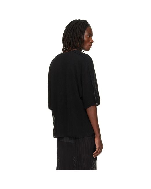 Homme Plissé Issey Miyake Black Washi Framework-T T-Shirt for men