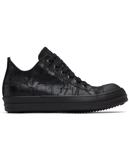 メンズ Rick Owens ブラック Hollywood Low Sneaks スニーカー Black