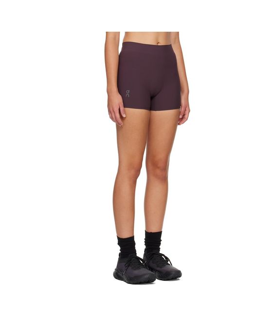 On Shoes Purple Zero Tight Running Shorts