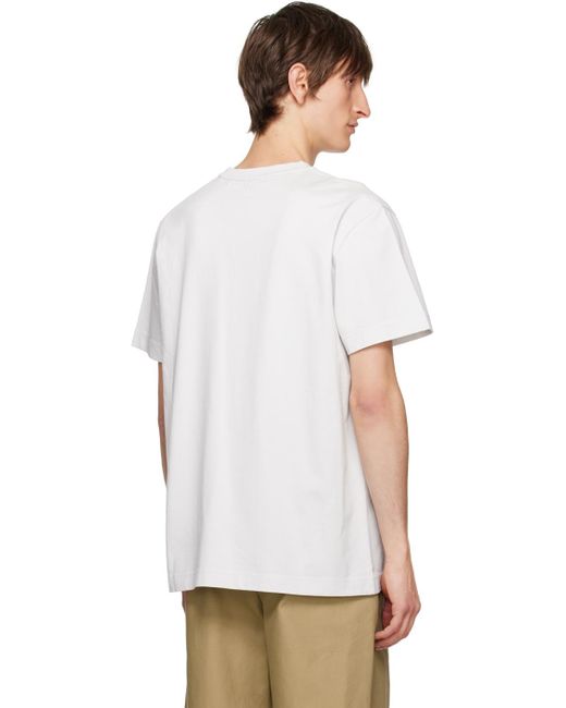 T-shirt blanc à image à logo Alexander Wang pour homme en coloris White