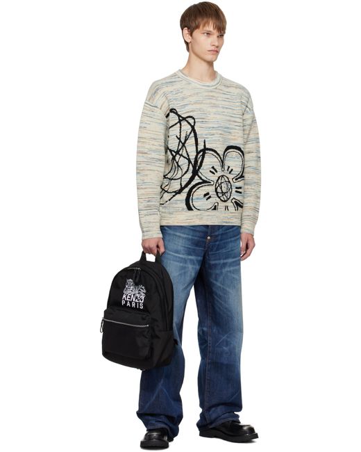 KENZO ブラック Paris Happyer Tiger' バックパック Black